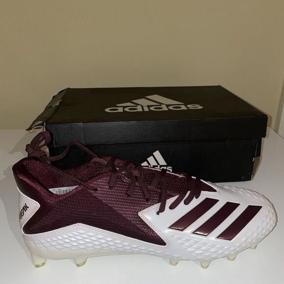 adidas Other - Adidas SM Freak X Carbon NCAA Football Cleats Maroon White D97756 Men's NEW 13.5